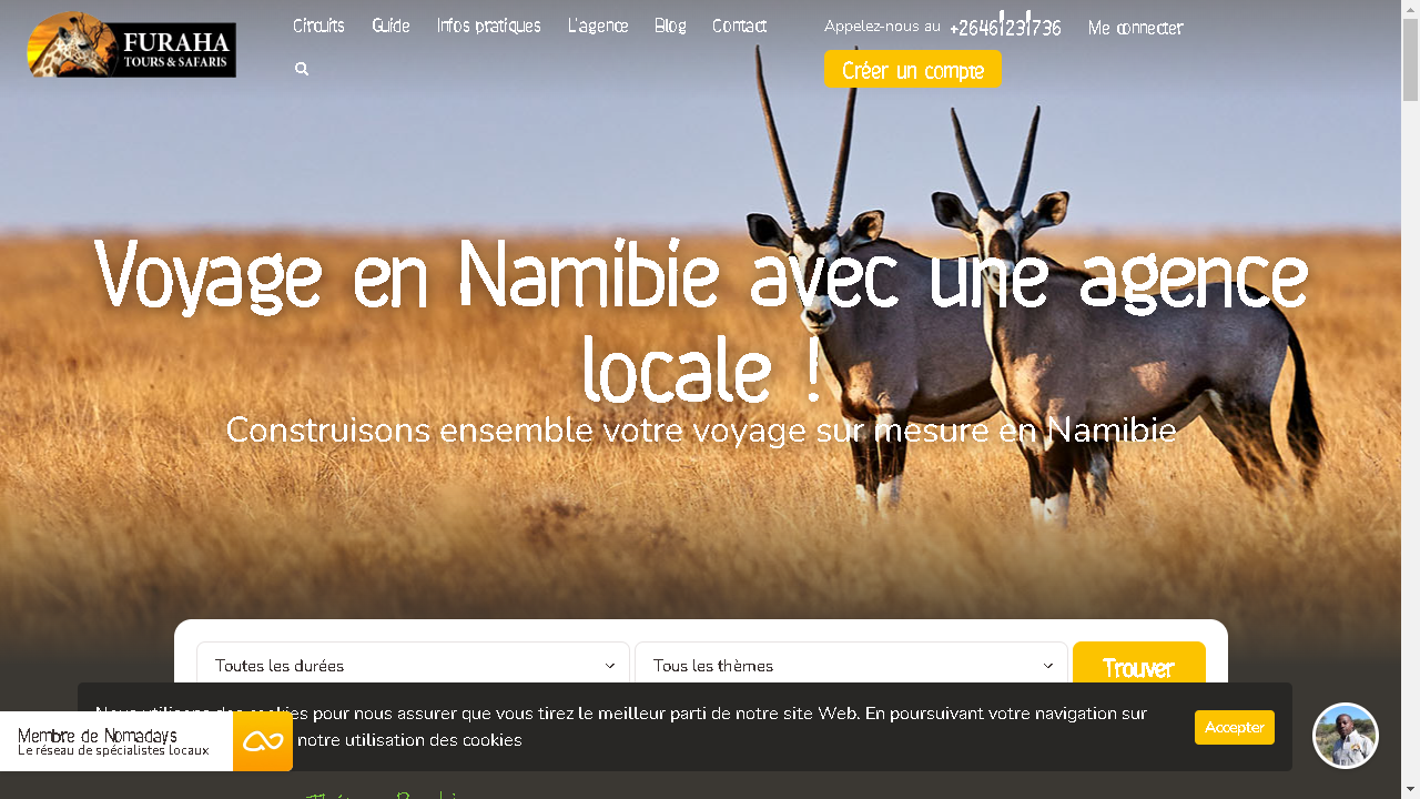 Capture d'écran de https://www.voyagenamibie.com/